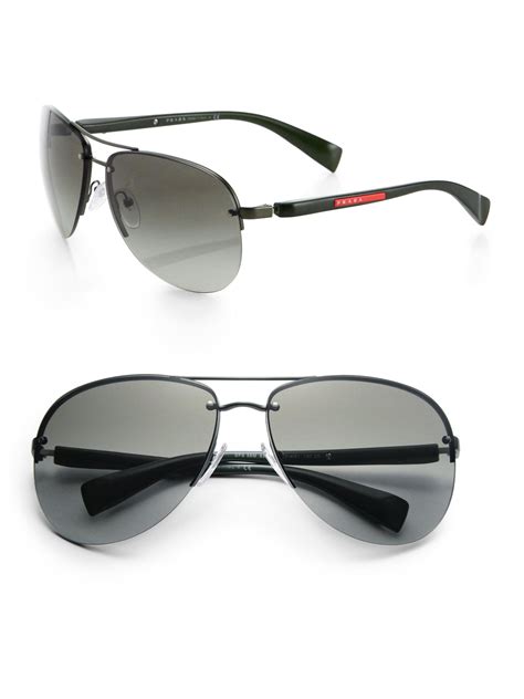 prada men rimless sunglasses|prada aviator sunglasses women.